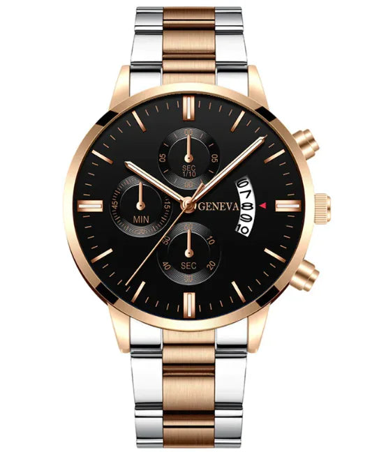 Men's Classic Triple Dial Quartz Watch