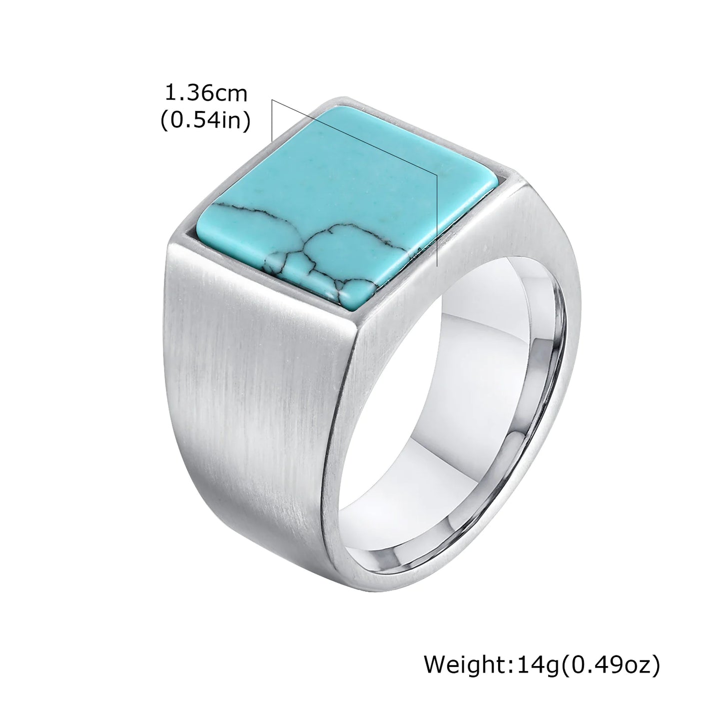 Men's Square Stainless Steel Ring